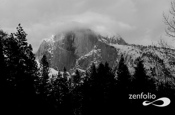 half dome,winter