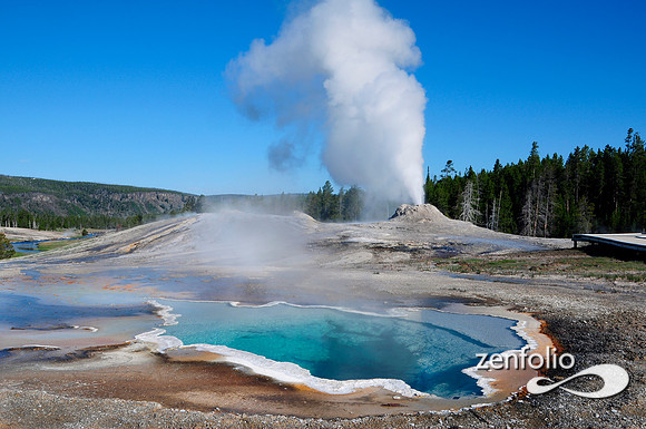 lion geyser morning eruption,may 29th 2012.