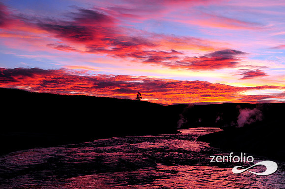 firehole river sunset.