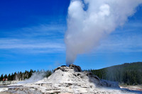 castle geyser eruption,2012.