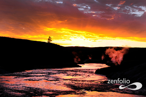firehole river sunset,july 24th 2012