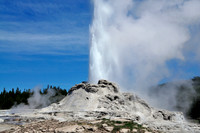 castle geyser eruption,2012.
