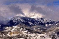 fresh snow on electric peak viewed from gardiner,mt.