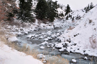 gardiner river in winter.