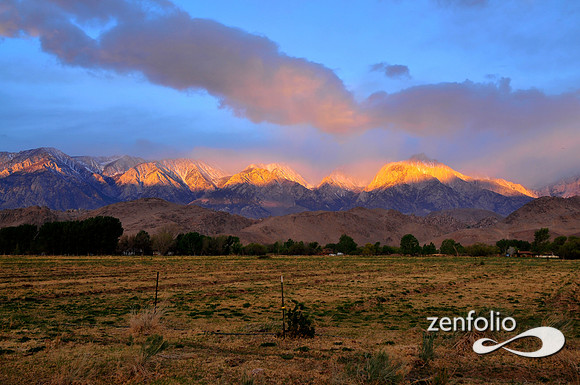 eastern sierra sunrise,lone pine ca.april 2012