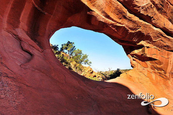 double o arch.small opening.