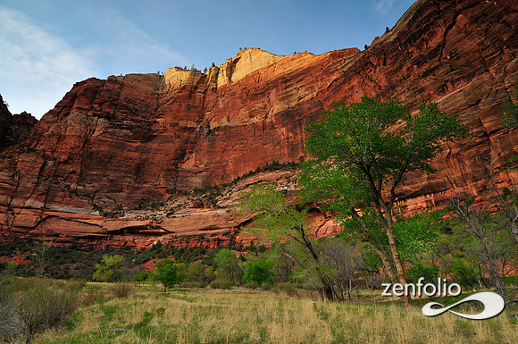 zion canyon sunset.